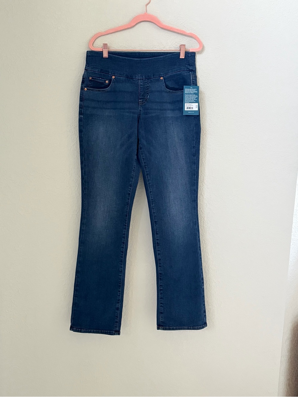 Jag Jeans Women Size 10 Anchor Blue Paley Mid Rise Boot Leg Pull On Denim Jeans